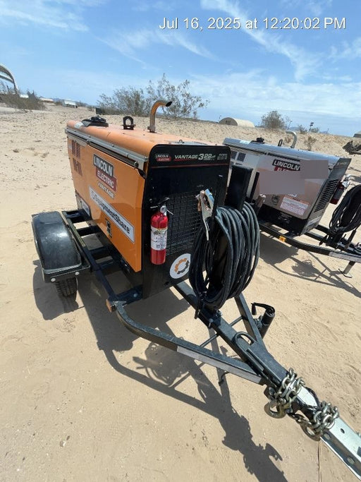 2021 Lincoln Electric Vantage 322 Vantage 322 Ready Pak 3 w/ Decals, ORANGE (includes trailer, cable rack, fender light kit) NO Telematics