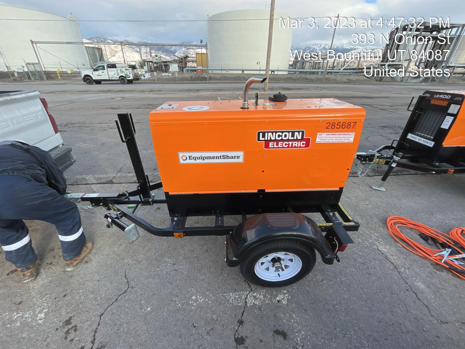 2022 Lincoln Electric LE400 Kubota V1505, Trlr, Cable Rack, Light Kit, ES Decals, T3