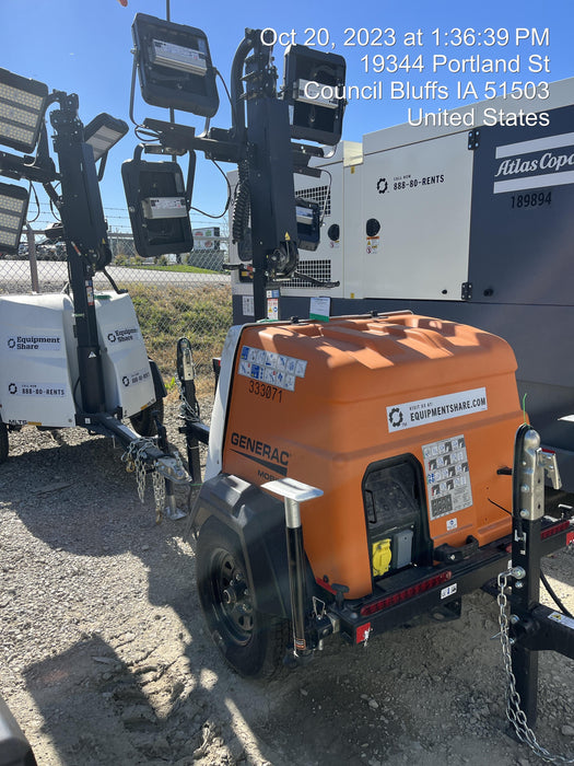 2023 Generac MLT2 Diesel, Flex Switch 120V Input, Powerzone Controller, (4) 320W LED Lights, 4kW Generator, 39.9 Gal Fuel Tank, 2" Ball, T3