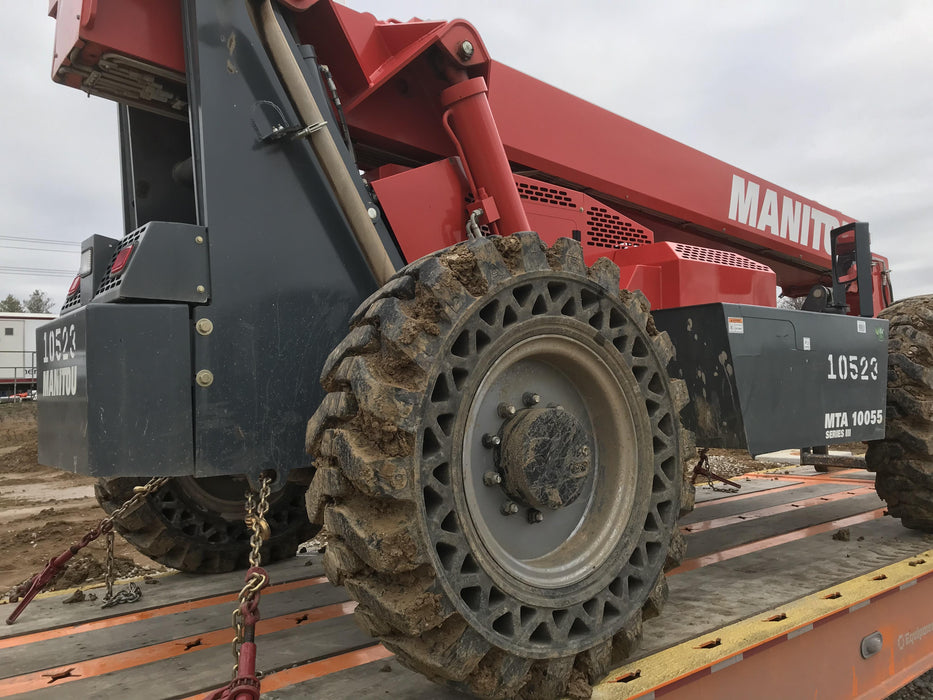 2018 Manitou MTA10055 Manitou MTA 10055 w/Cab/Heat/AC, Work Lights/Strobe, Aux Hyd, Solid Tires, Lift Hook, 66" Carriage, 60" Forks