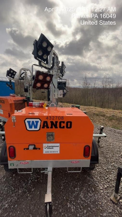 2024 Wanco WLTT-4MM4K Diesel, Deep Sea Controller, Shore Power Plug, Auto Start, (4) 350W LED Floodlights, 4kW Generator, 60 Gal Fuel Tank, 2" Ball, T3