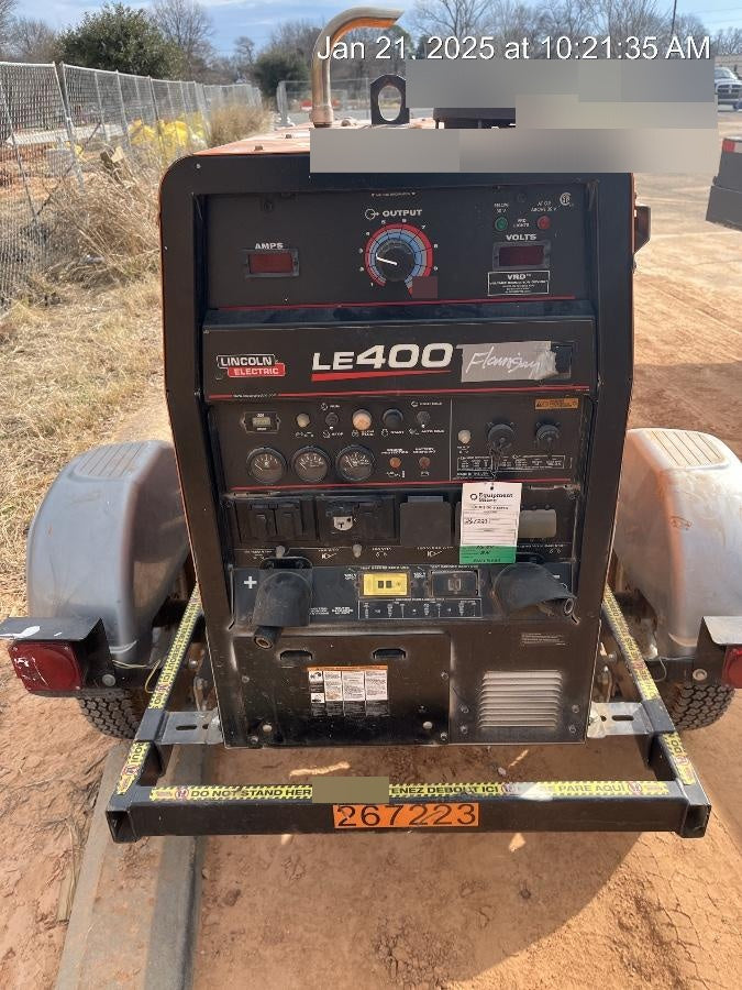 2022 Lincoln Electric LE400 Kubota V1505, Trlr, Cable Rack, Light Kit, ES Decals, T3