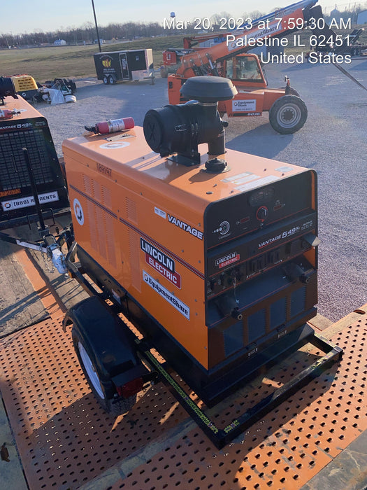 2021 Lincoln Electric Vantage 549X Ready Pak 3, ORANGE (includes trailer, cable rack, fender light kit)