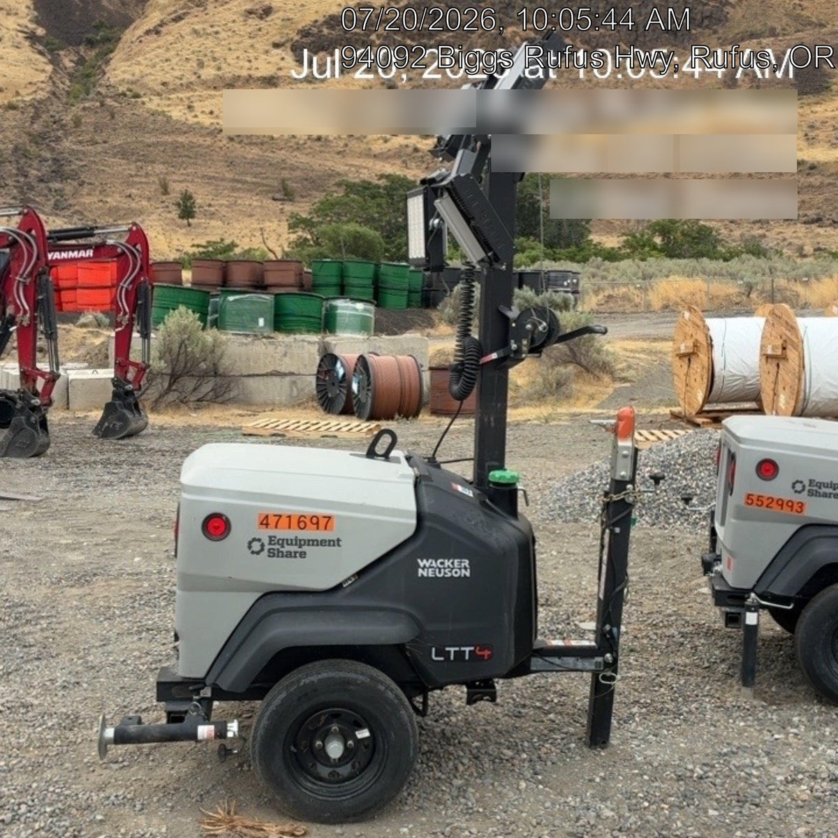 2024 Wacker Neuson LTT4 Diesel, Kohler KDW702, Deep Sea Controller, Auto Start, LED 320W, Bypass Outlet, T3