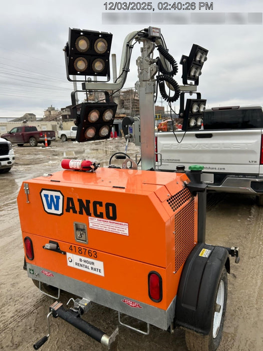 2024 Wanco WLTT-4MM4K Diesel, Deep Sea Controller, Shore Power Plug, Auto Start, (4) 350W LED Floodlights, 4kW Generator, 60 Gal Fuel Tank, 2" Ball, T3