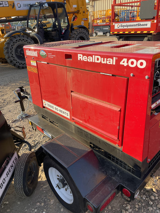 2023 Shindaiwa DGW400MDL Kubota D902 Engine, 23 HP, Dual Op Welder, Wire, Arc, Droop Stick, Tig, and CC Stick Functionality, Simulphase, 3 Phase and 1 Phase Gen Output, Single Axle NB Trlr, Slr Trckl Chrg 12V 12W, Fire Ext