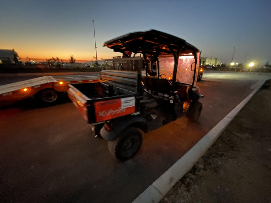 2022 Kubota RTV-X1140W-H Plastic Canopy, Windshield Acrylic Clear, LED Strobe Light, Wire Harness Kit, Back up Alarm