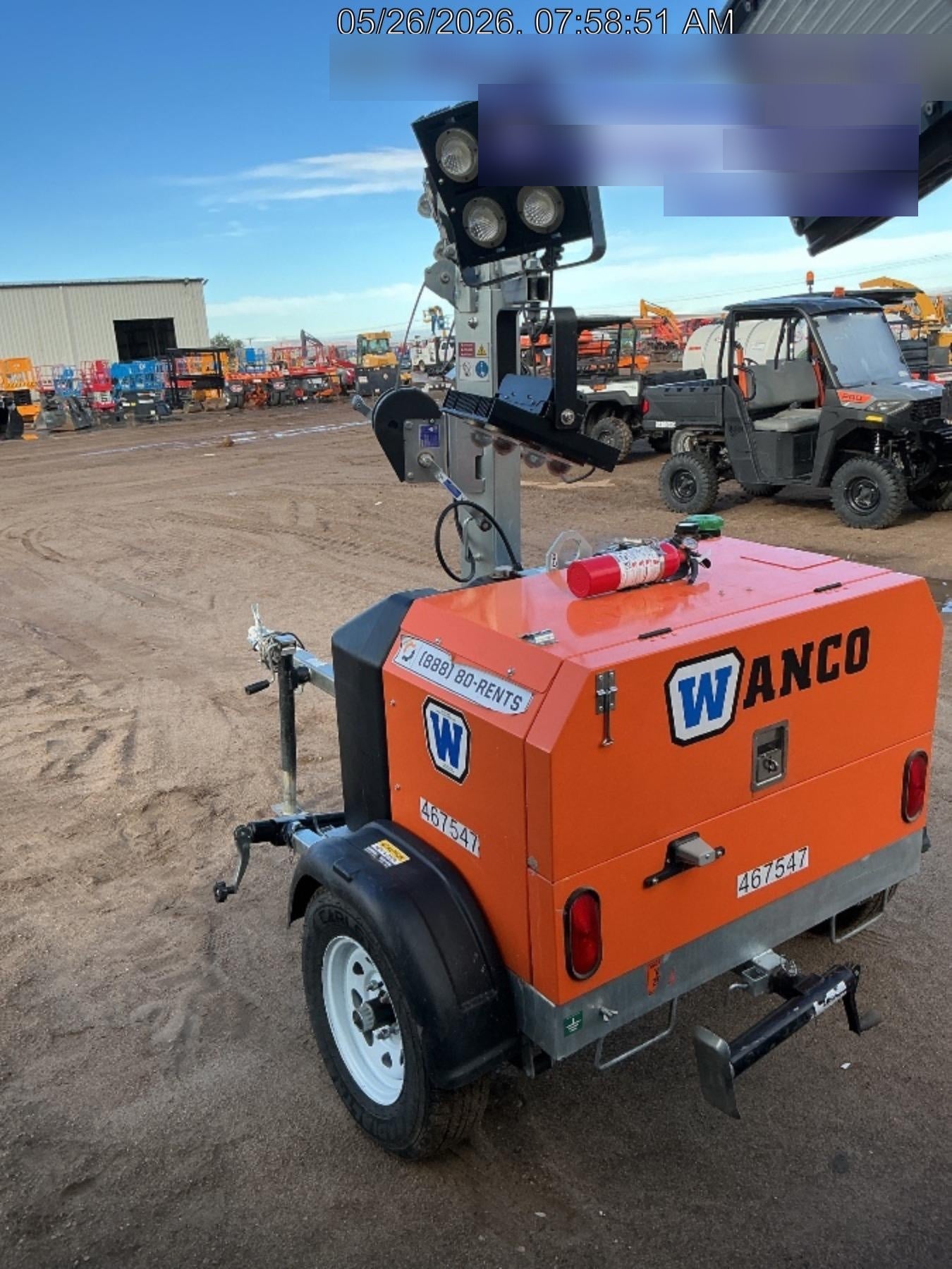 2024 Wanco WLTT-4MM4K Diesel, Deep Sea Controller, Shore Power Plug, Auto Start, (4) 350W LED Floodlights, 4kW Generator, 60 Gal Fuel Tank, 2" Ball, T3