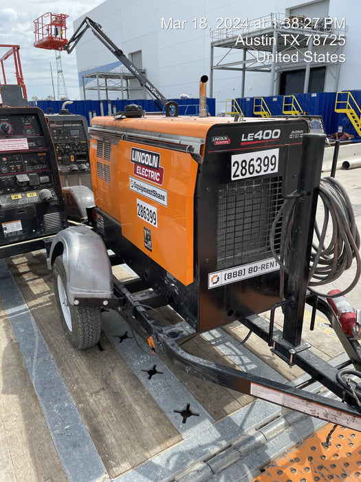 2022 Lincoln Electric LE400 Kubota V1505, Trlr, Cable Rack, Light Kit, ES Decals, T3