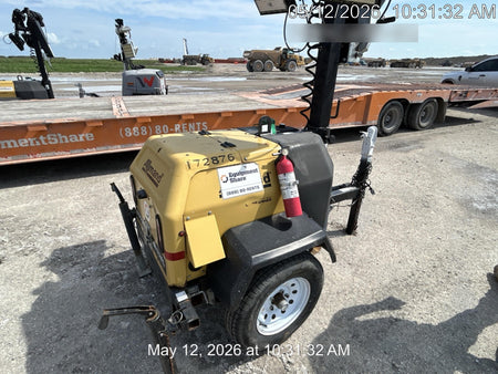 2021 Allmand NLV3GR (4) LED Light Fixture 350W, 23' Vertical Mast, 3kW Prime, Towable, Deep Sea L401, Leveling Jacks, Yanmar T4F 5.8hp