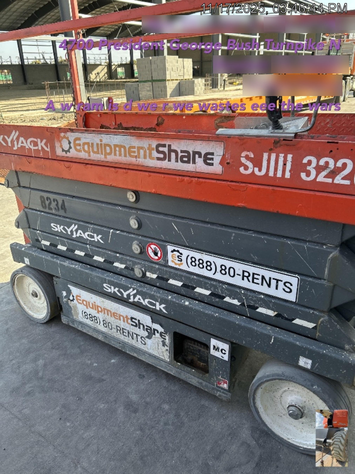 2018 Skyjack SJIII-3226 Skyjack SJIII3226 Scissor Lift w/Trojan Batteries