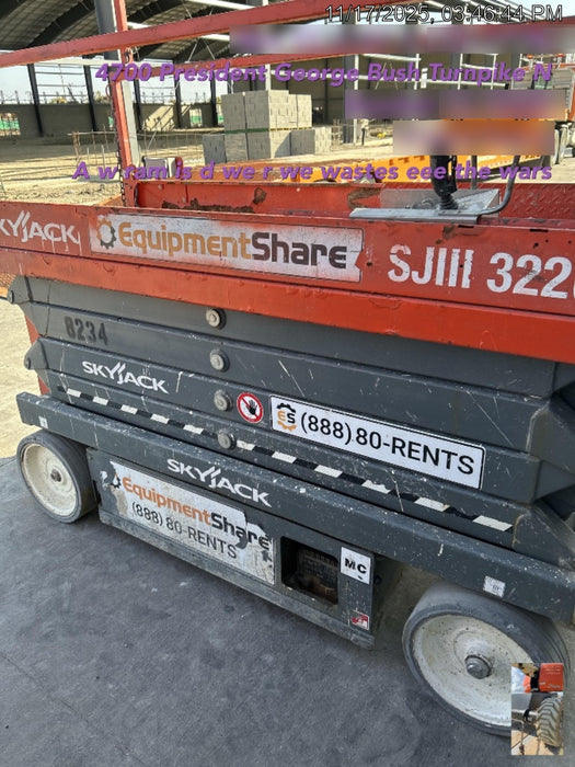 2018 Skyjack SJIII-3226 Skyjack SJIII3226 Scissor Lift w/Trojan Batteries