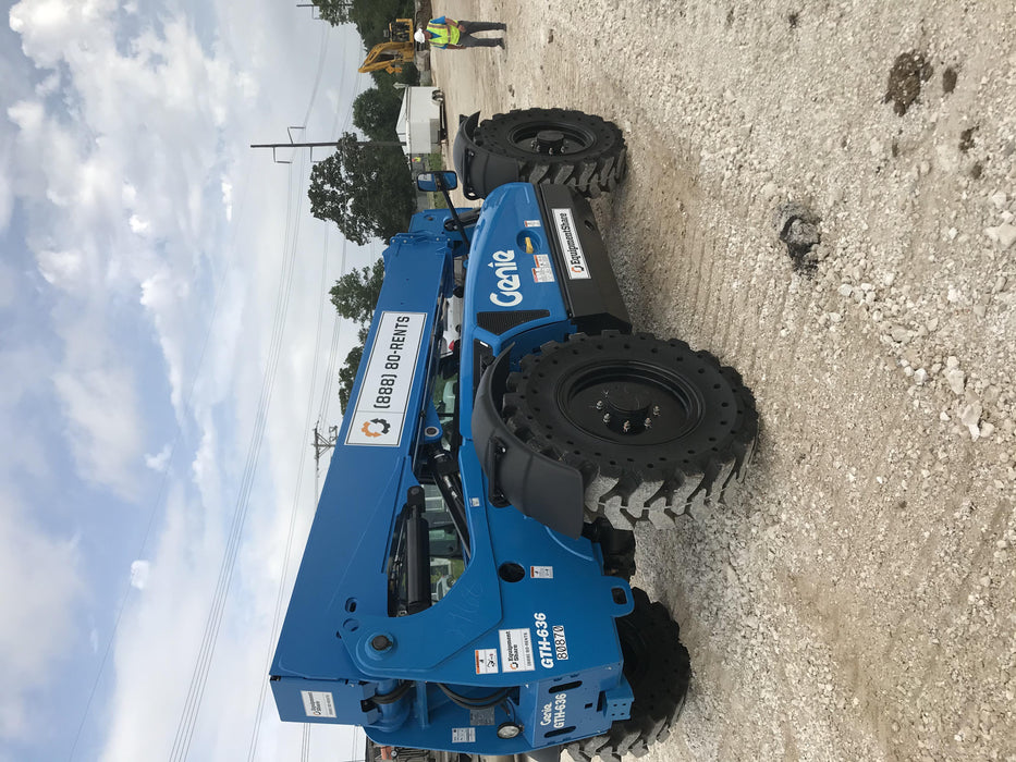 2020 Genie GTH-636 Cab/Heat/Air, Solid Tires, Work Lights, Beacon, Aux Hydraulics, Back up Alarm