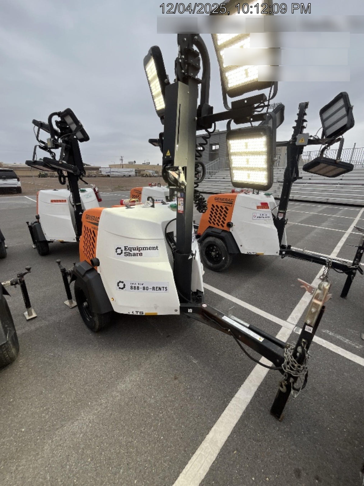 2024 Generac MLT2 Diesel, Flex Switch 120V Input, Powerzone Controller, 
(4) 320W LED Lights, 4kW Generator, 39.9 Gal Fuel Tank, 2" Ball, T3
