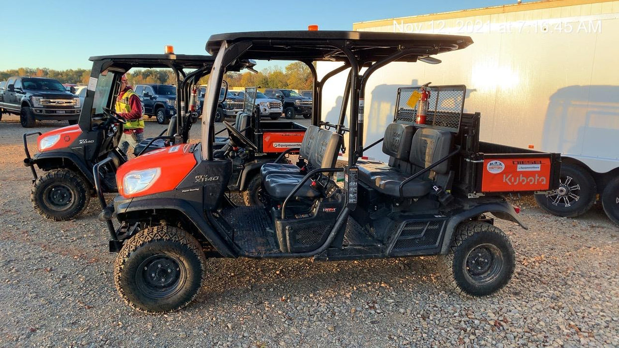2021 Kubota RTV-X1140W-H Plastic Canopy, Windshield Acrylic Clear, LED Strobe Light, Wire Harness Kit, Back up Alarm
