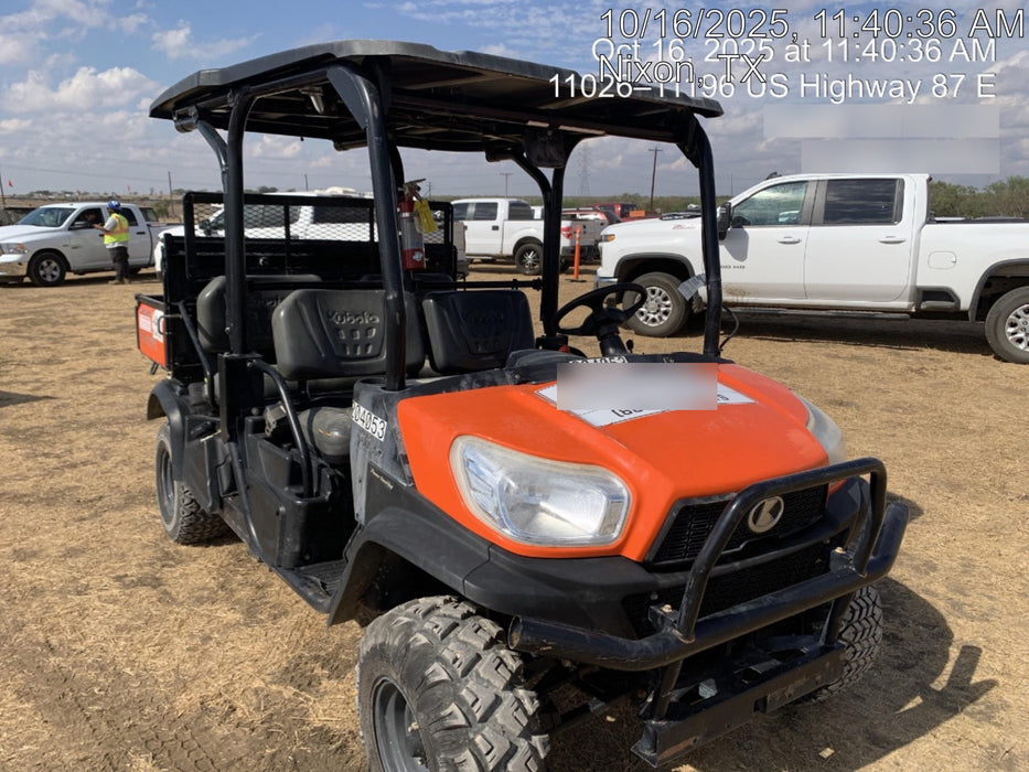 2022 Kubota RTV-X1140W-H Plastic Canopy, Windshield Acrylic Clear, LED Strobe Light, Wire Harness Kit, Back up Alarm