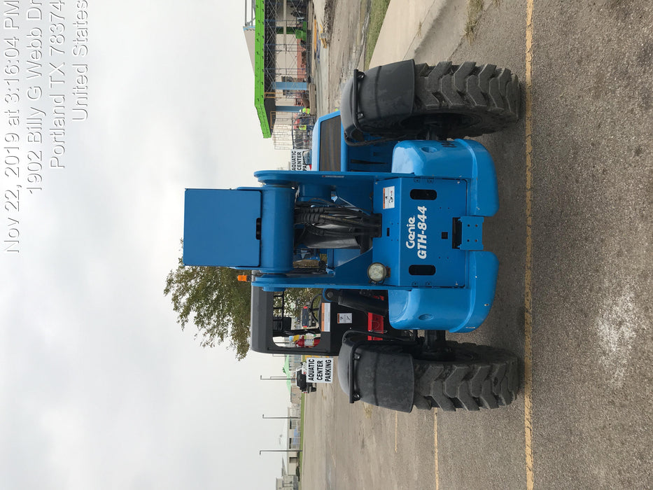 2018 Genie GTH-844 Genie GTH-844 w/ROPS, Work Lights, Solid Tires, RH Cab Mesh, Beacon, 60" Carriage and Forks
