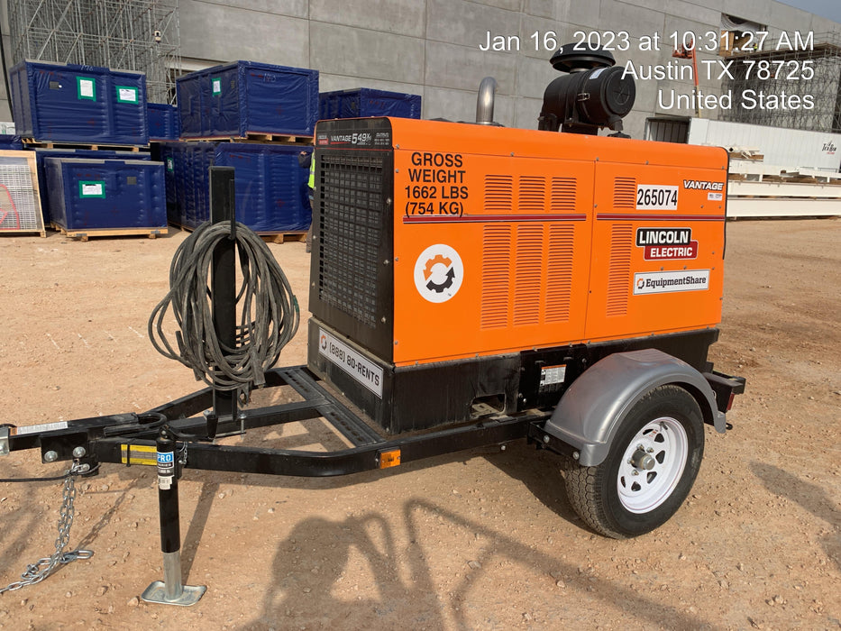 2022 Lincoln Electric Vantage 549X Crosslink Technology, Trailer Mounted, ES Decals, T3