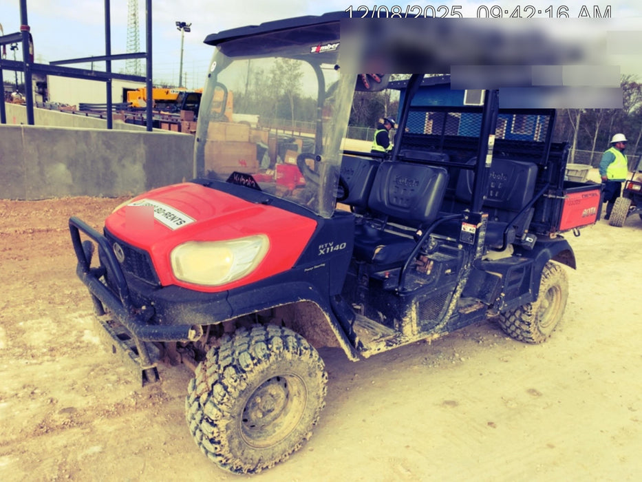 2020 Kubota RTV-X1140W-H 4WD utility cart -LED strobe -Windshield tempered glass -Plastic canopy -Wire harness kit -Backup alarm