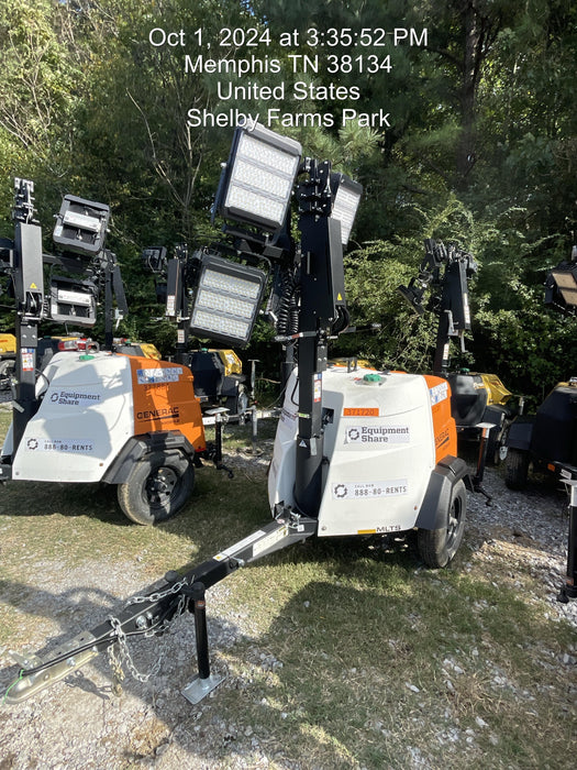 2023 Generac MLT2 Diesel, Flex Switch 120V Input, Powerzone Controller, 
(4) 320W LED Lights, 4kW Generator, 39.9 Gal Fuel Tank, 2" Ball, T3