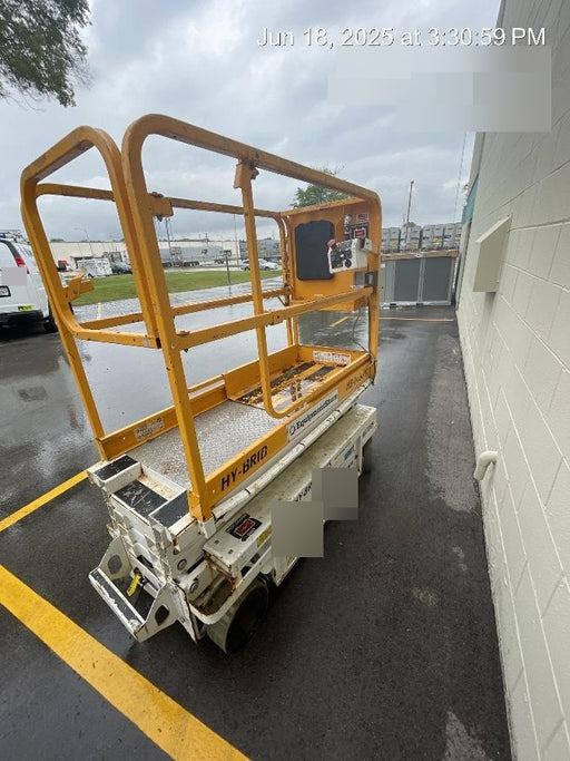 Custom Equipment HB-1430 <ul>
 <li>Hy-Brid Scissor Lift</li>
  <li>Platform capacity up to 670 lbs.</li>
  <li>Working height up to 20 ft</li>
  <li>Weighs under 1,700 lbs.</li>
  <li>Non-marking wheels </li>
</ul>