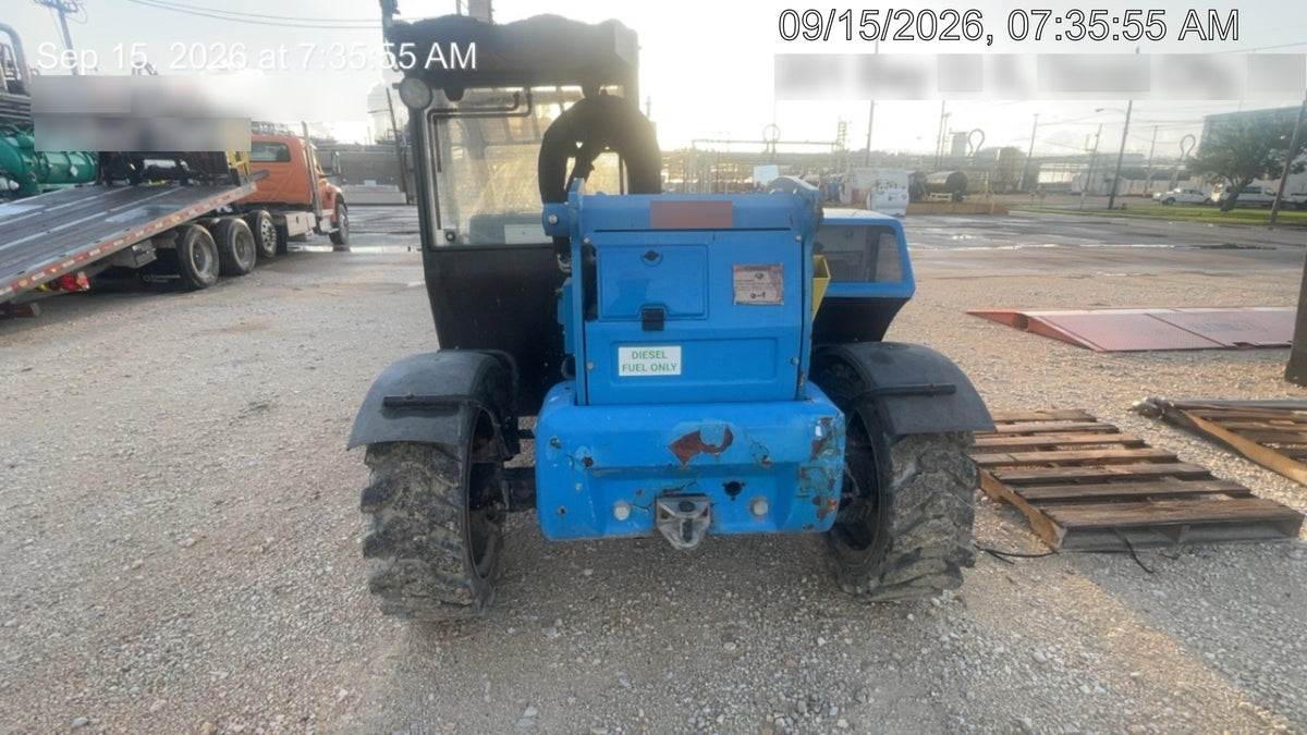 2020 Genie GTH-5519 Cab/Heat/Air, Solid Tires, Work Lights, Beacon, Aux Hydraulics, Back up Alarm w/48" Carriage, 48" Forks