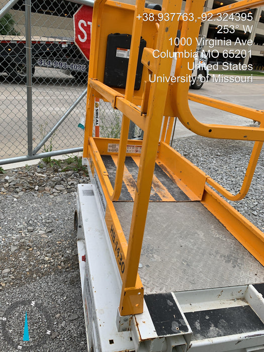 Custom Equipment HB-1430 <ul>
 <li>Hy-Brid Scissor Lift</li>
  <li>Platform capacity up to 670 lbs.</li>
  <li>Working height up to 20 ft</li>
  <li>Weighs under 1,700 lbs.</li>
  <li>Non-marking wheels </li>
</ul>