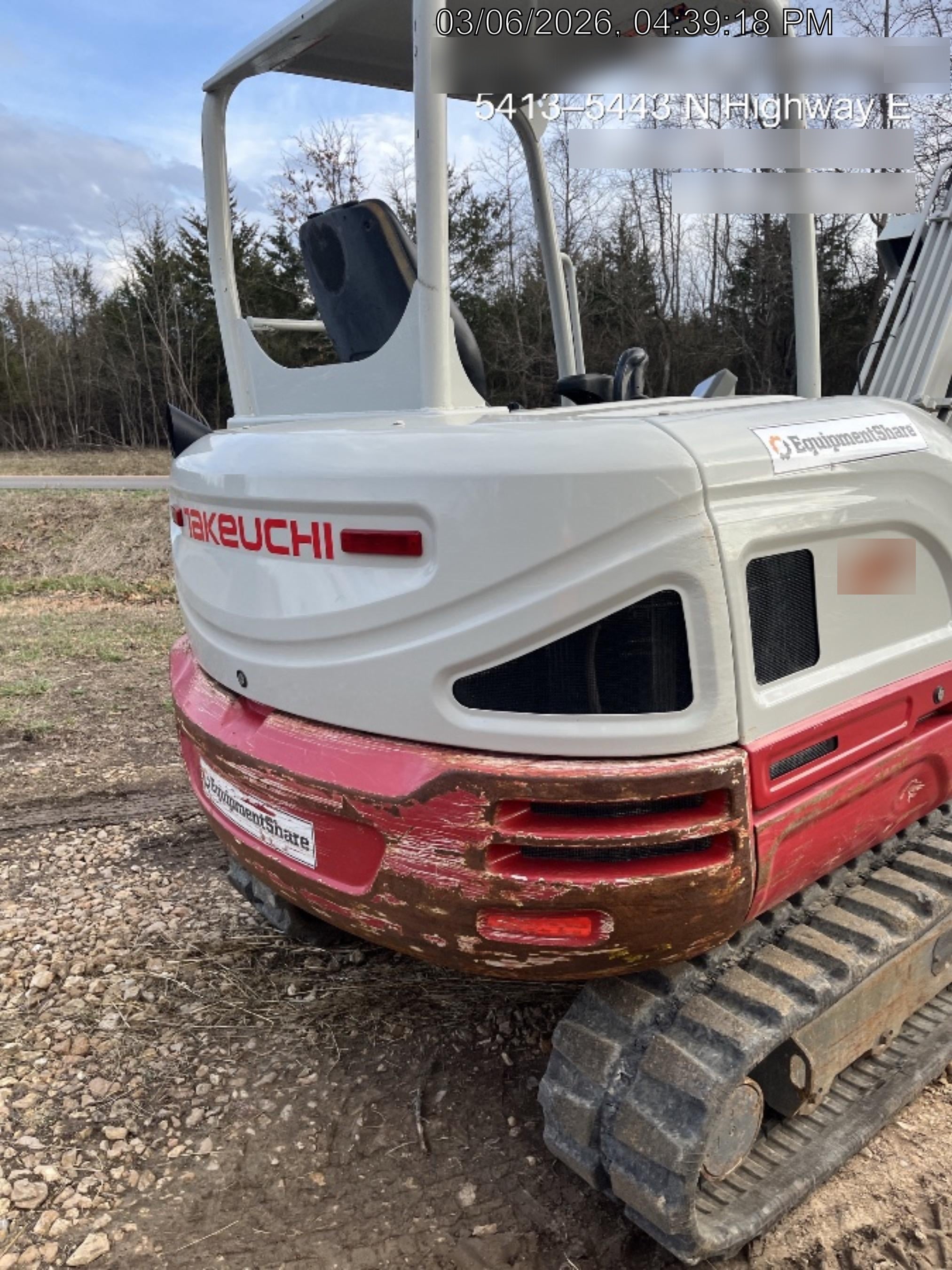 2019 Takeuchi TB240 Takeuchi TB240 Canopy w/Rubber Tracks, Auxiliary Hydraulics, Manual QC, Hydraulic Thumb, 12/18/24" Buckets