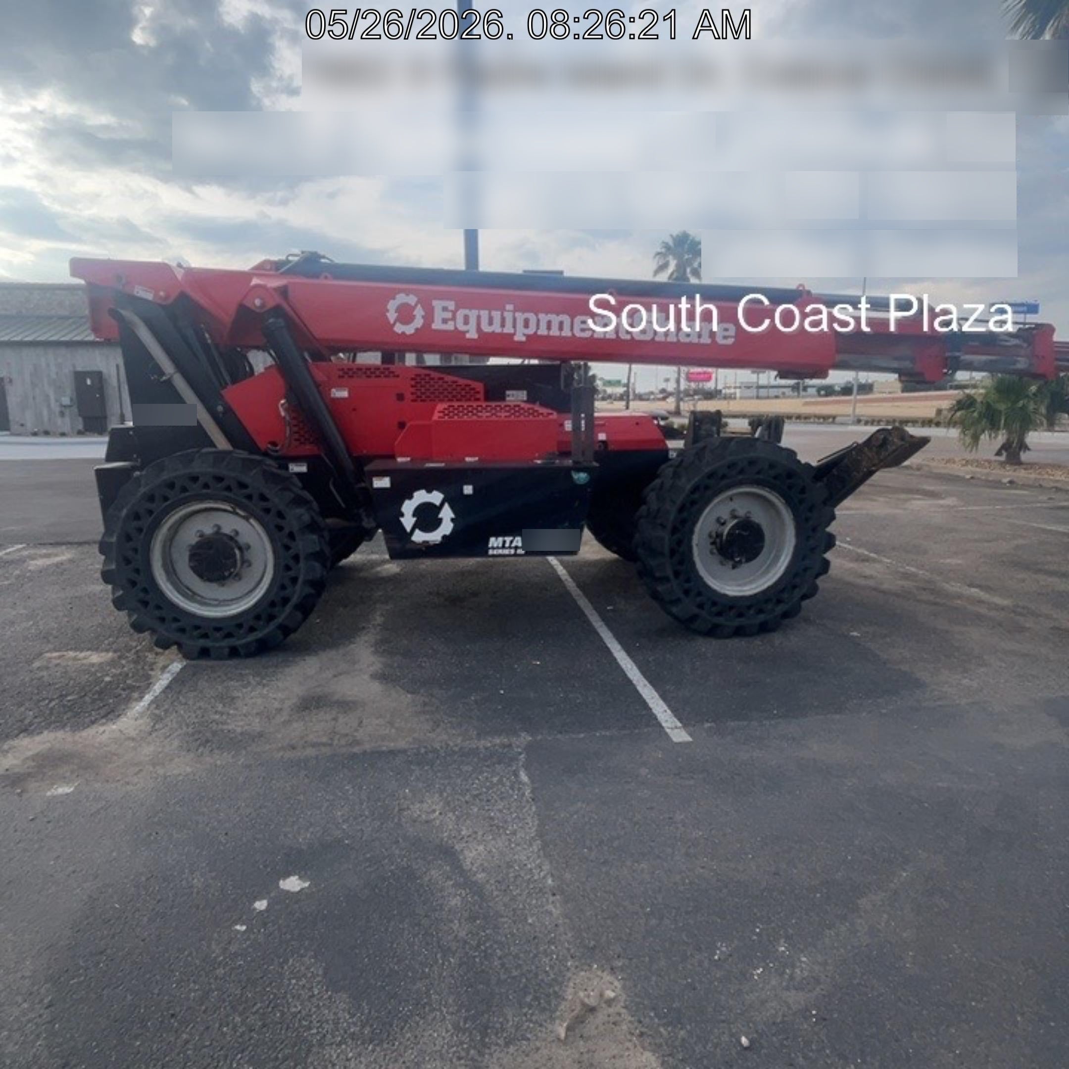 2019 Manitou MTA10055 Cab/Heat/Air, 120 HP, Solid Tires, Work Lights, Lift Hook, Auxiliary Hydraulics 66" Carriage and 60" Forks