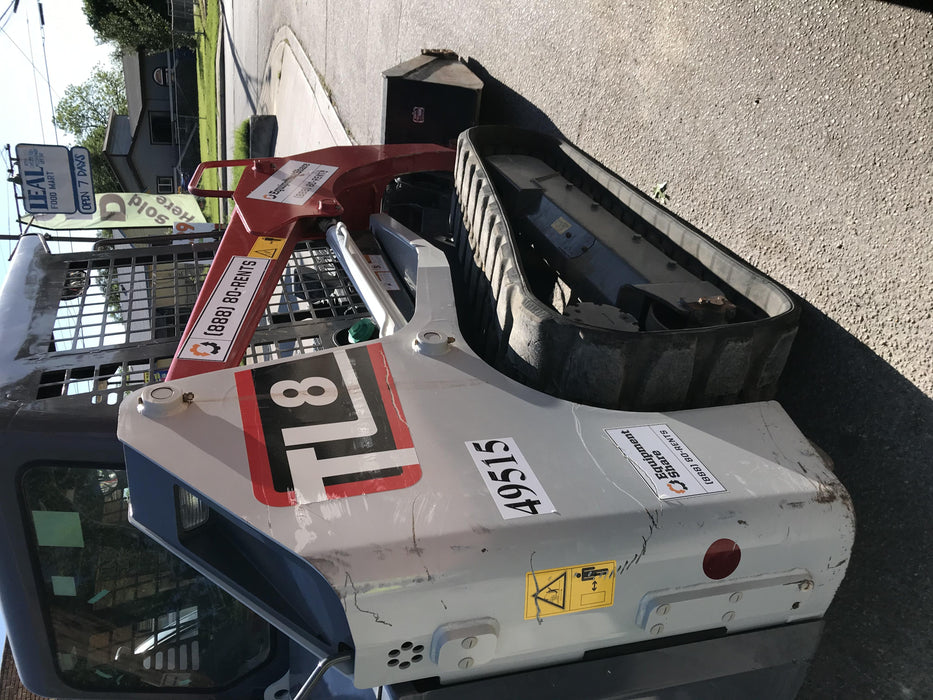 2019 Takeuchi TL8W Canopy, 15" Wide Rubber Tracks, Back-up Alarm, Front & Rear Working Lights, Auxiliary Hydraulics, Two-Speed Travel, Electronic Monitoring System w/76" HD Dirt Bucket with 8 Teeth, 20.3 cubic feet Capacity