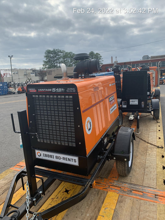 2021 Lincoln Electric Vantage 549X Ready Pak 3, ORANGE (includes trailer, cable rack, fender light kit)