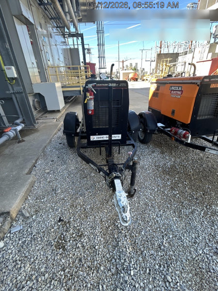 2019 Lincoln Electric Vantage 322 Welder Ready-Pak 3, Two wheel trailer, Fender and Light kit, Cable Rack