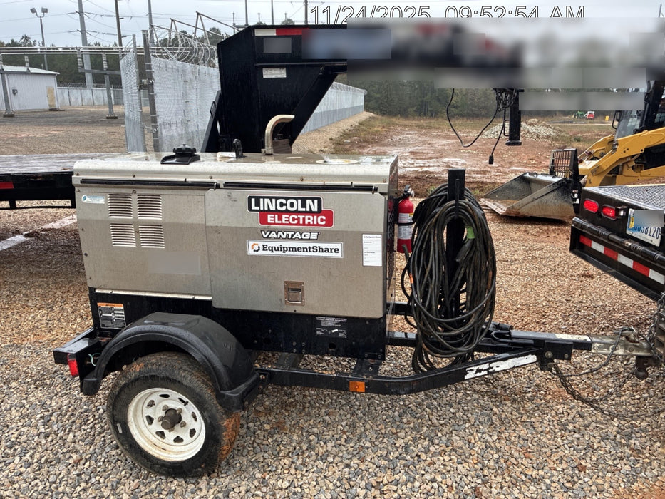 2020 Lincoln Electric Vantage 322 Welder Ready-Pak 3, w/ GPS & Decals (includes trailer, cable rack, fender light kit)