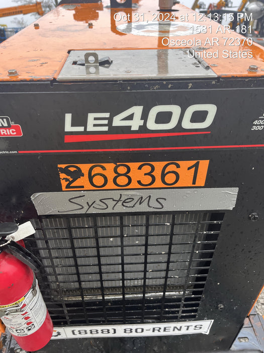 2022 Lincoln Electric LE400 Kubota V1505, Trlr, Cable Rack, Light Kit, ES Decals, T3