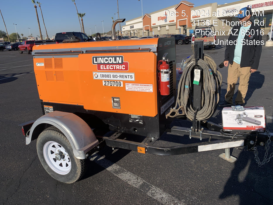 2022 Lincoln Electric LE400 Kubota V1505, Trlr, Cable Rack, Light Kit, ES Decals, T3