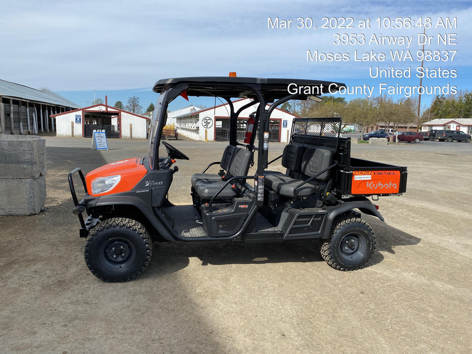 2022 Kubota RTV-X1140W-H Plastic Canopy, Windshield Acrylic Clear, LED Strobe Light, Wire Harness Kit, Back up Alarm