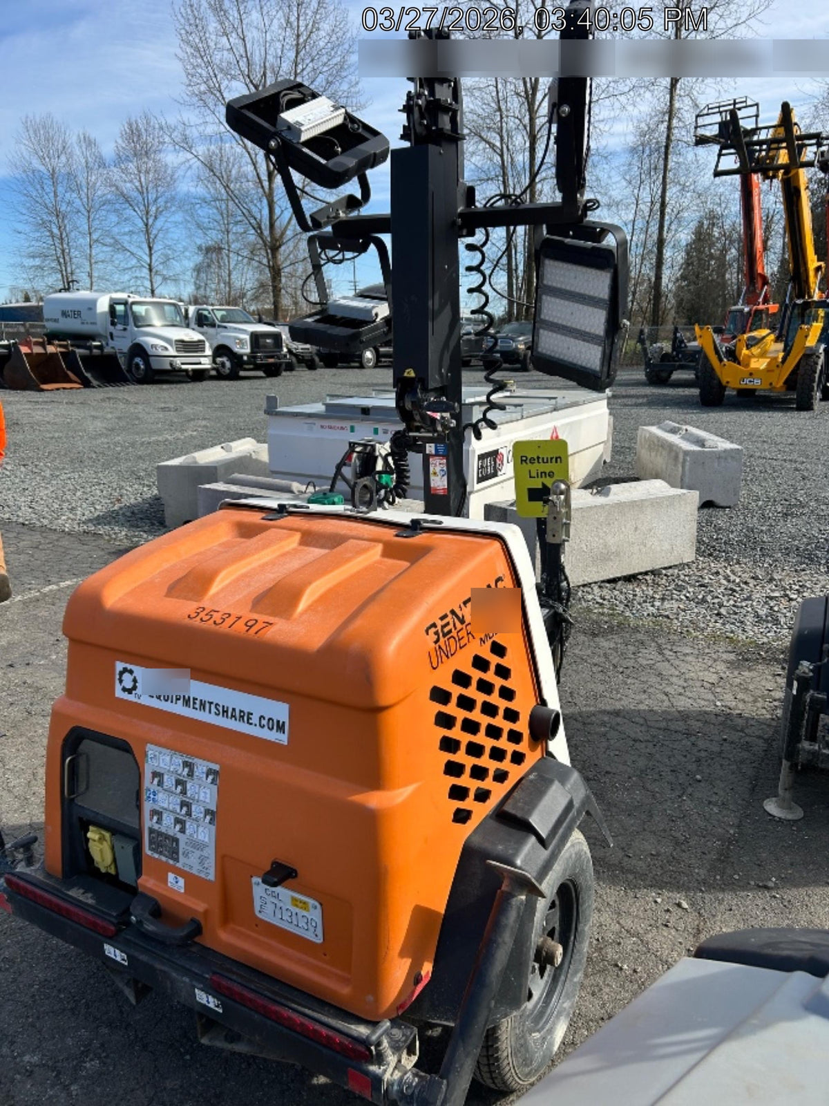2023 Generac MLT2 Diesel, Flex Switch 120V Input, Powerzone Controller, (4) 320W LED Lights, 4kW Generator, 39.9 Gal Fuel Tank, 2" Ball, T3