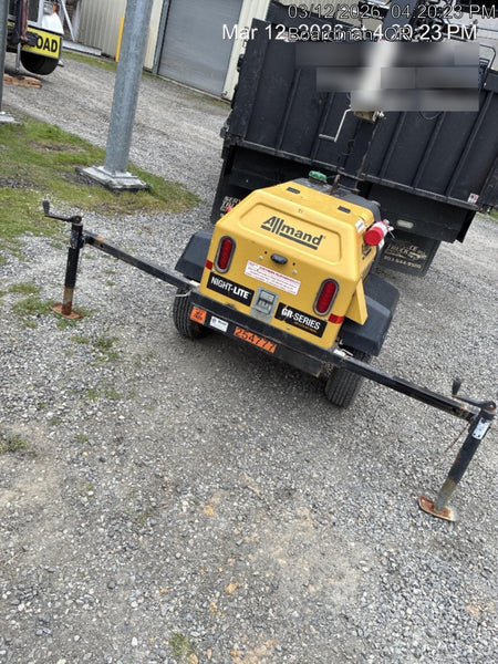 2022 Allmand NLV3GR (4) LED Light Fixture 350W, 23' Vertical Mast, 3kW Prime, Towable, ES Decals, T3