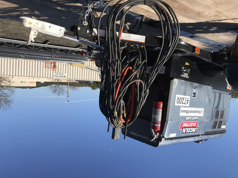 2019 Lincoln Electric Vantage 322 Ready-Pak 3, Two Wheel Trailer, Fender and Light Kit, Cable Rack