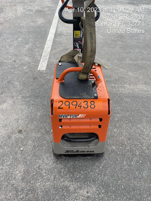 2023 Multiquip MVH158 Honda GX200, 17" Plate, Gas