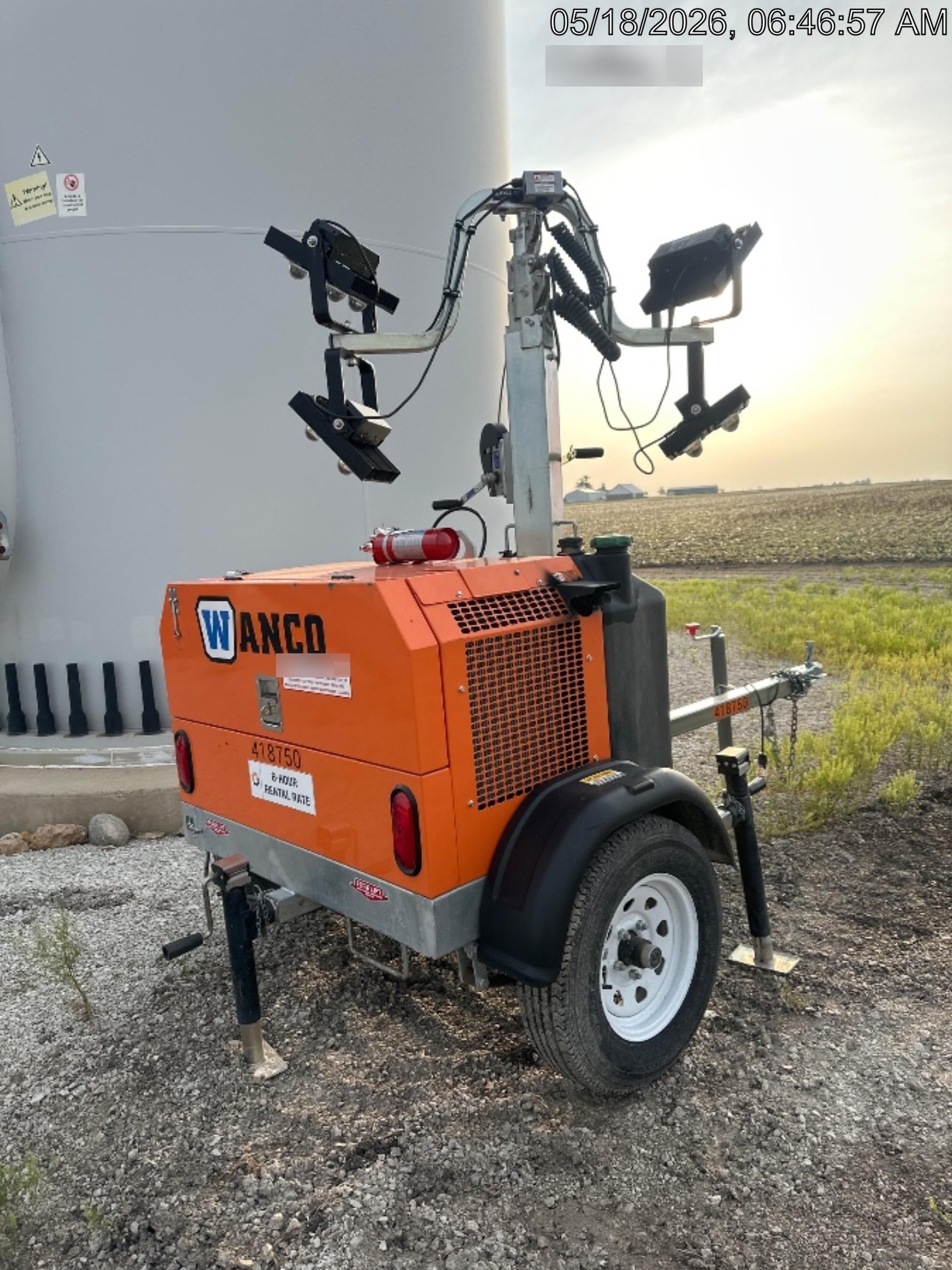 2024 Wanco WLTT-4MM4K Diesel, Deep Sea Controller, Shore Power Plug, Auto Start, (4) 350W LED Floodlights, 4kW Generator, 60 Gal Fuel Tank, 2" Ball, T3