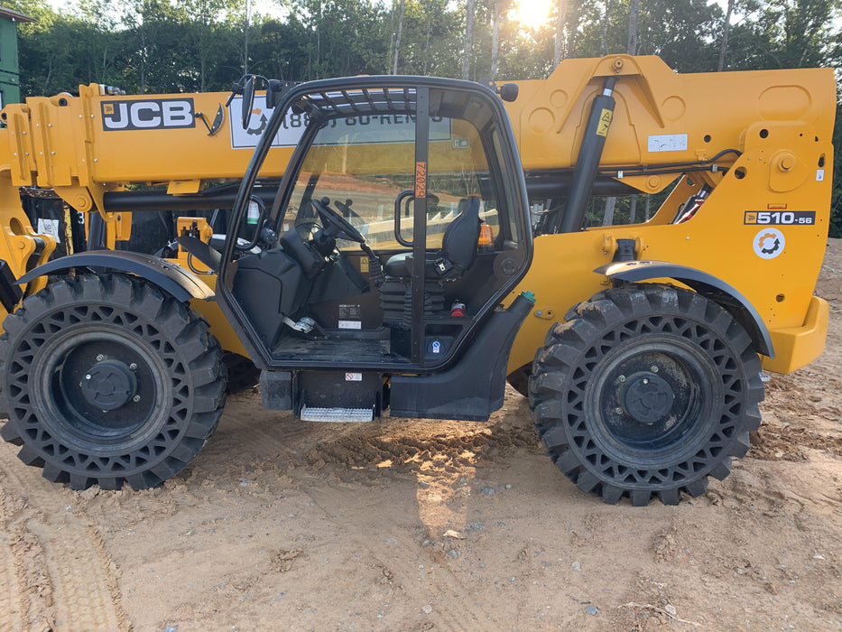 2020 JCB 510-56 Canopy, Solid Tires, Work Lights, Beacon, Aux Hydraulics, Back up Alarm, Lifting Eye, ES Decals