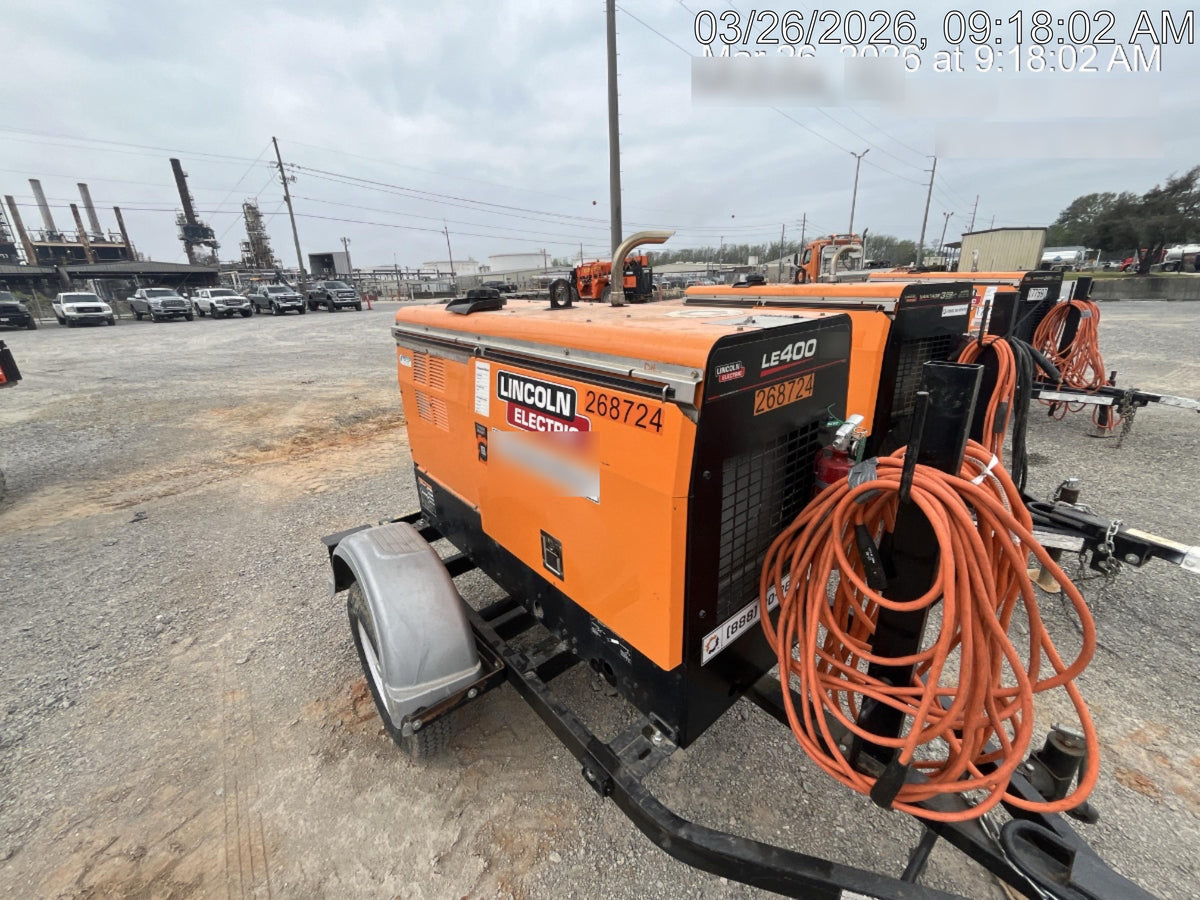2022 Lincoln Electric LE400 Kubota V1505, Trlr, Cable Rack, Light Kit, ES Decals, T3
