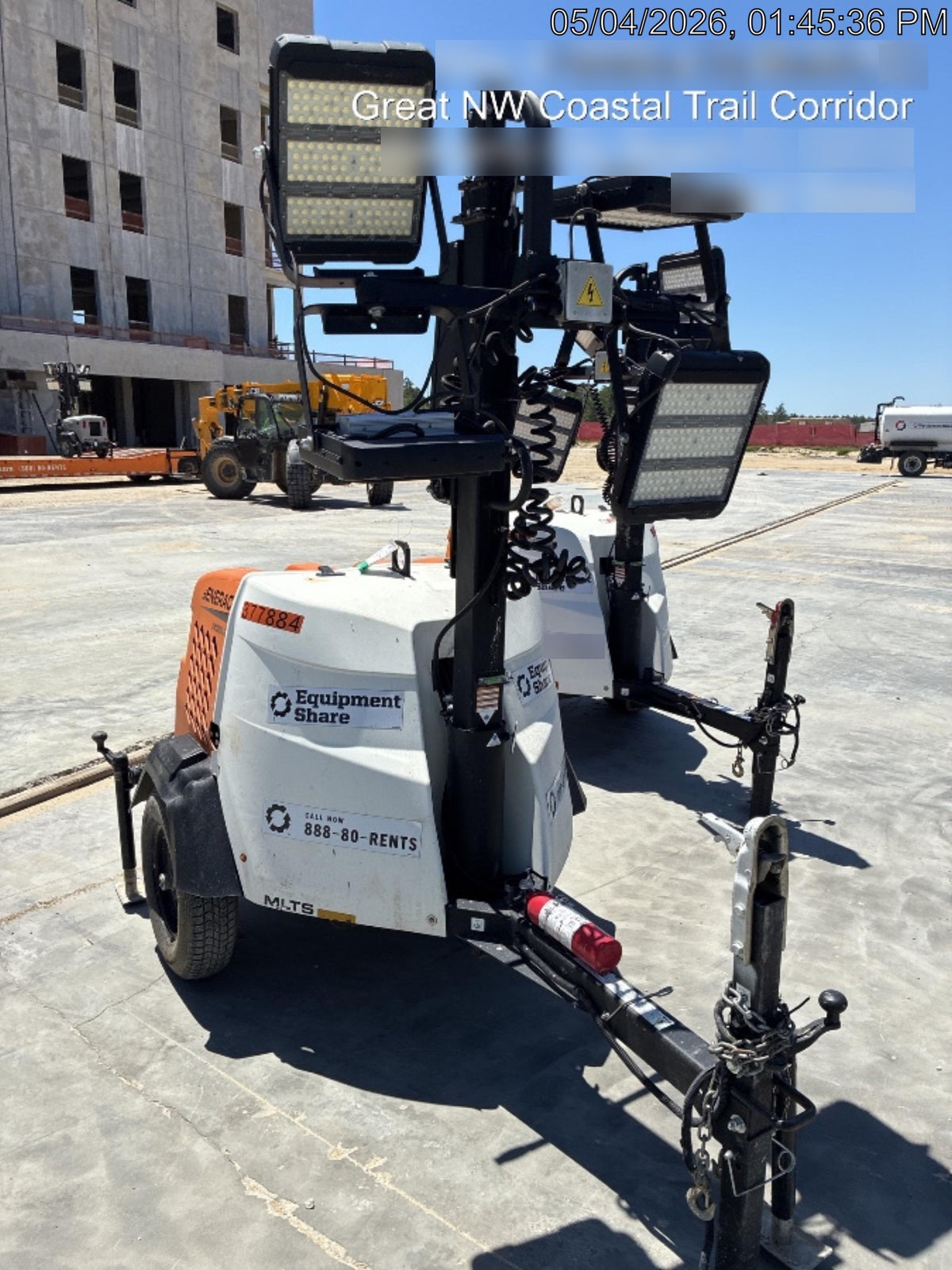 2023 Generac MLT2 Diesel, Flex Switch 120V Input, Powerzone Controller, 
(4) 320W LED Lights, 4kW Generator, 39.9 Gal Fuel Tank, 2" Ball, T3