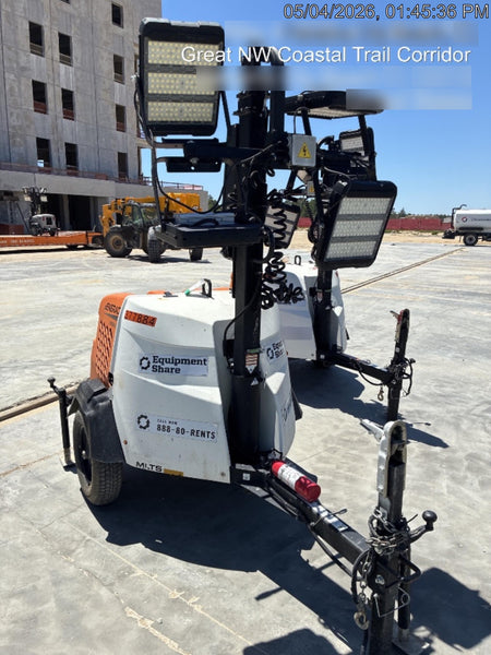 2023 Generac MLT2 Diesel, Flex Switch 120V Input, Powerzone Controller, 
(4) 320W LED Lights, 4kW Generator, 39.9 Gal Fuel Tank, 2" Ball, T3