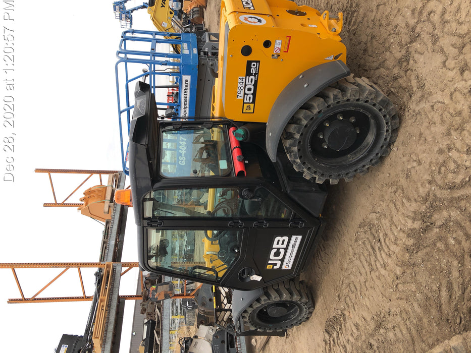2020 JCB 505-20TC Cab/Heat/Air, Solid Tires, Work Lights, Beacon, Aux Hydraulics, Back up Alarm, ES Decals