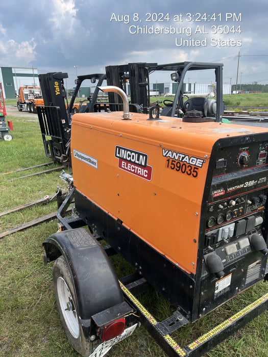 2021 Lincoln Electric Vantage 322 Vantage 322 Ready Pak 3 w/ Decals, ORANGE (includes trailer, cable rack, fender light kit) NO Telematics