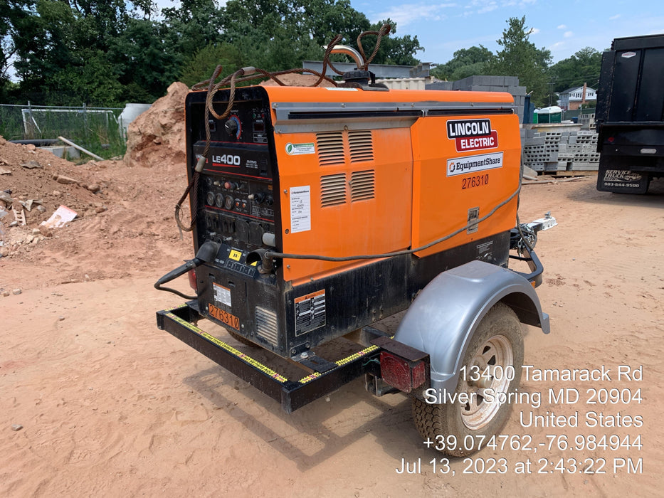 2022 Lincoln Electric LE400 Kubota V1505, Trlr, Cable Rack, Light Kit, ES Decals, T3