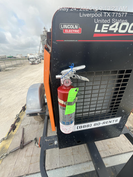 2022 Lincoln Electric LE400 Kubota V1505, Trlr, Cable Rack, Light Kit, ES Decals, T3