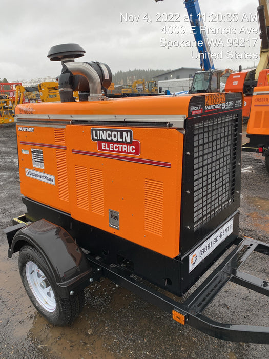 2021 Lincoln Electric Vantage 549X Ready Pak 3, ORANGE (includes trailer, cable rack, fender light kit)
